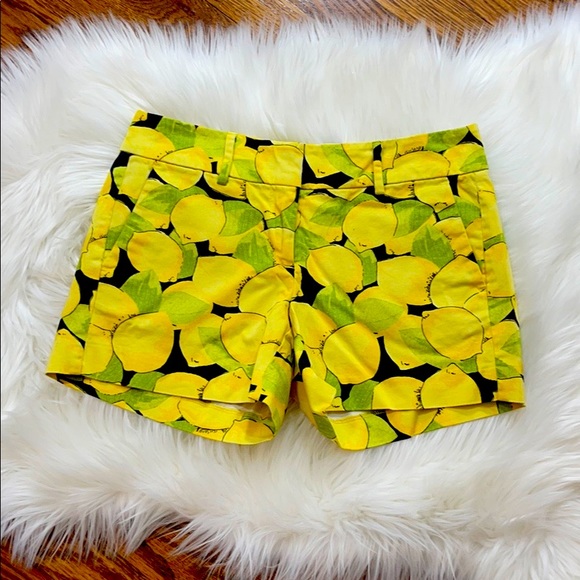 Ann Taylor Navy Lemon Print Shorts - Picture 2 of 5